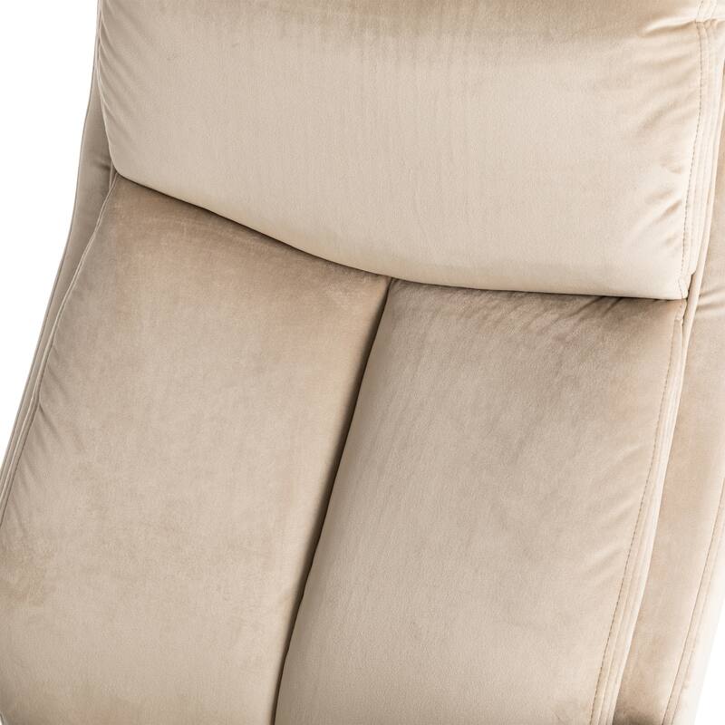 Glitzhome 47"H Velvet Gaslift Adjustable Swivel Office Chair