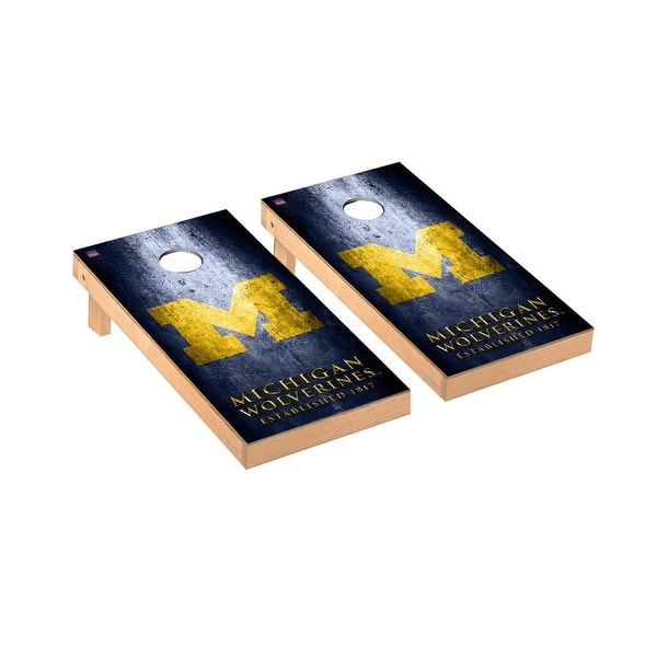 slide 2 of 5, Michigan Wolverines Museum Cornhole Board Set