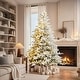 preview thumbnail 104 of 158, Glitzhome 6FT/7.5FT/9FT/11FT Snow Flocked Pre-lit Artificial Fir Christmas Trees 7.5FT Full-size Fir in 9 Function