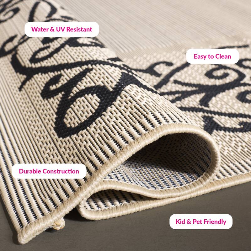 SAFAVIEH Courtyard Ikerne Waterproof Patio Backyard Rug
