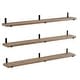 preview thumbnail 5 of 8, Wallniture Forte 72 in Floating Shelves, 3 Pcs, Burnt, Wood