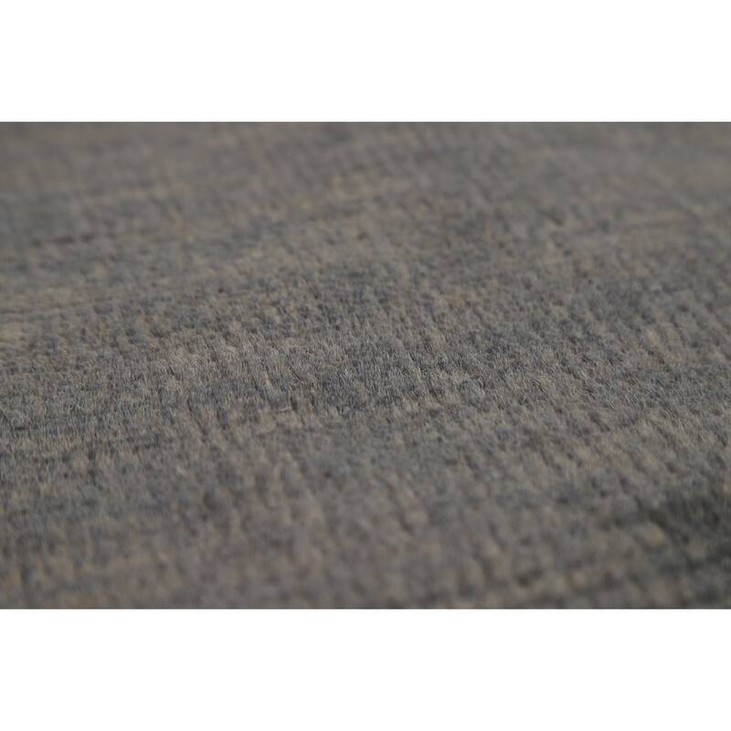 Gray Modern Gabbeh Oriental Rug Handmade Wool Carpet - 5'5"x 6'7"