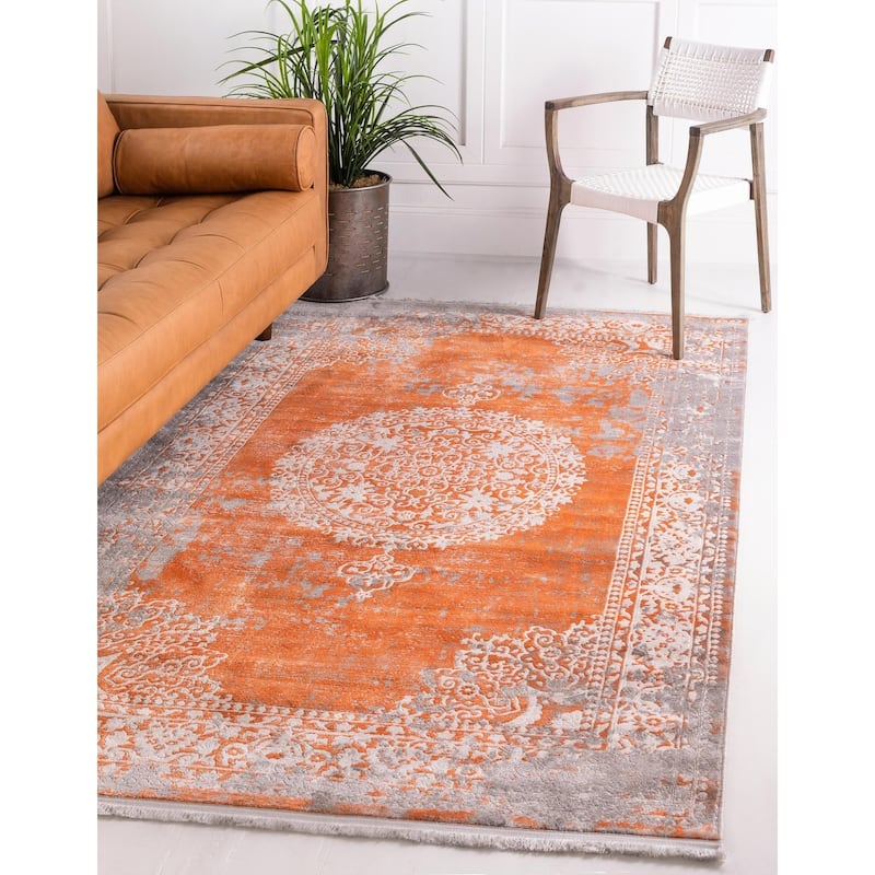 Contemporary Franbu Collection Area Rug - Terracotta - 3'3"x5'3"