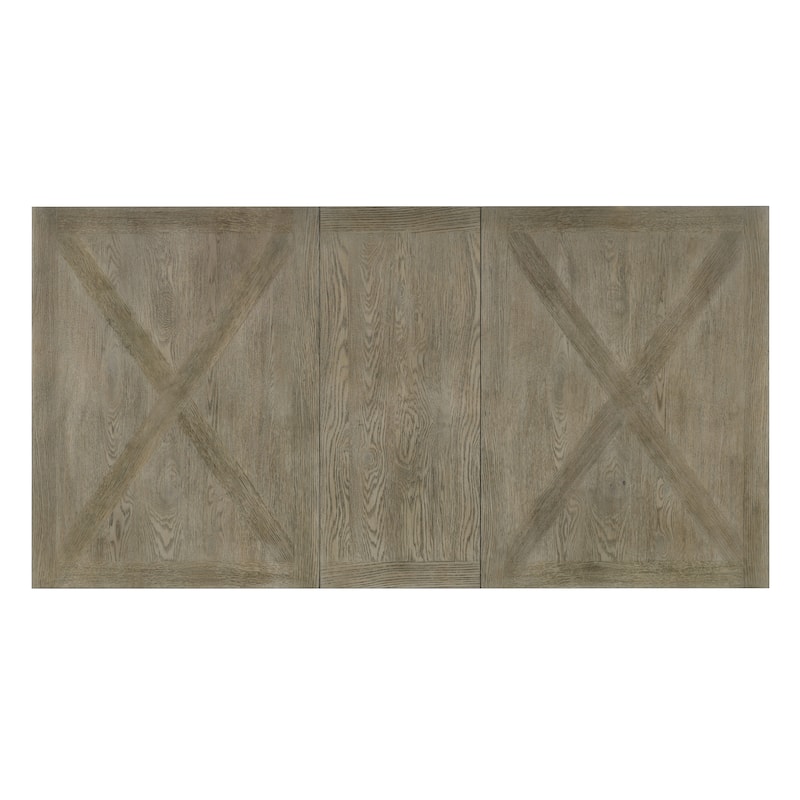 Roundhill Furniture Dasher Driftwood Finish Extendable Table