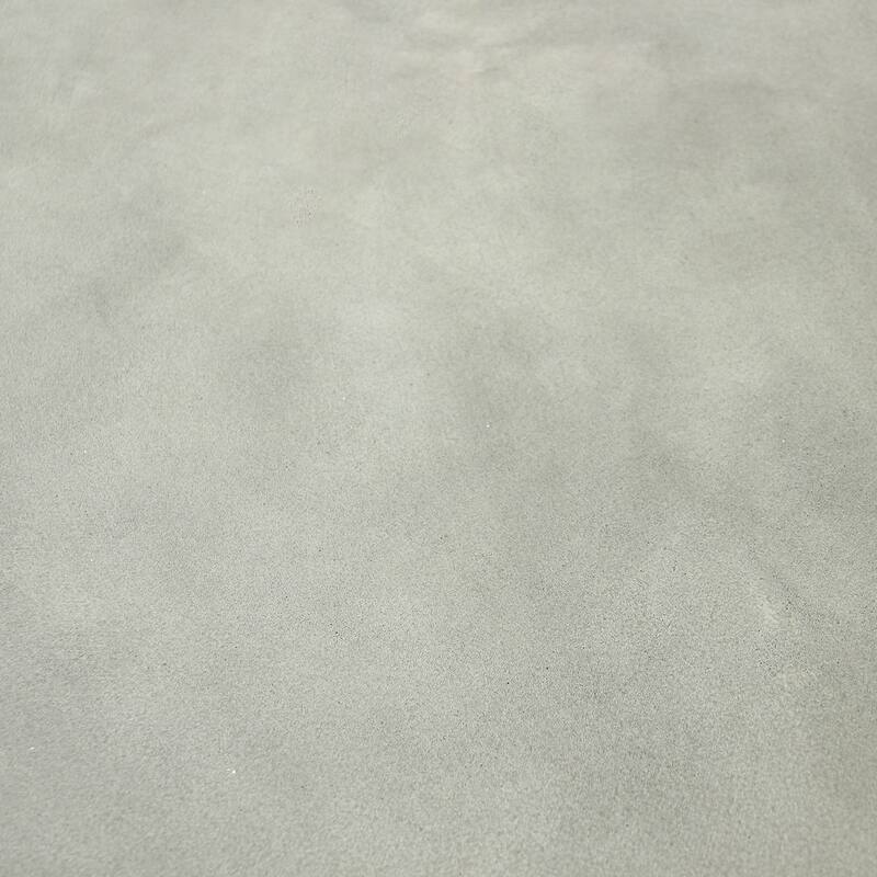 Cid Ziv 47 Inch Dining Table, Gray Faux Concrete Round Top, 3 Pillar Base