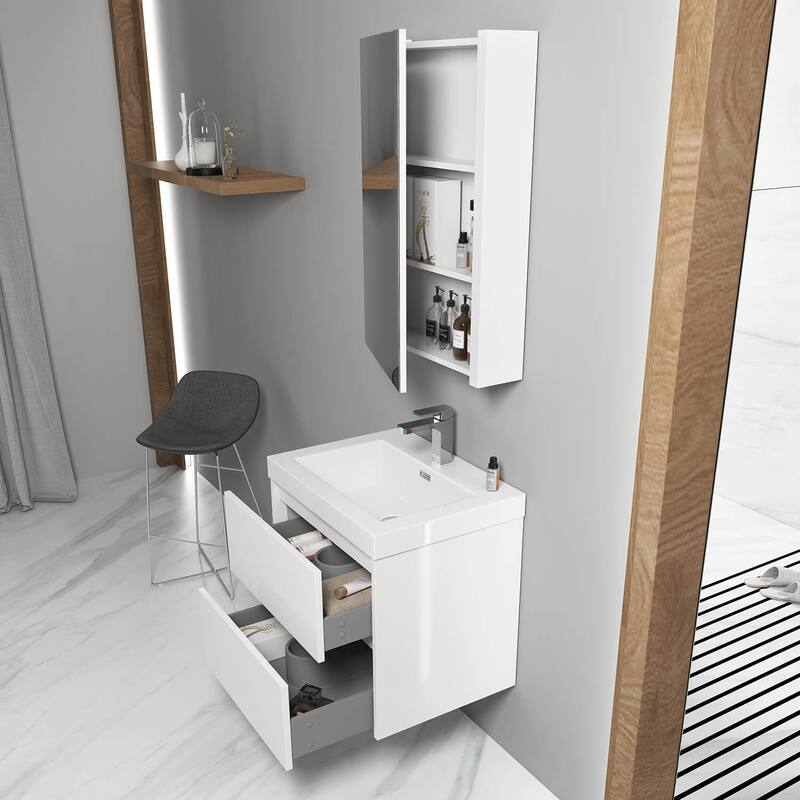 Blossom Valencia Floating Bathroom Vanity with Ceramic Sink