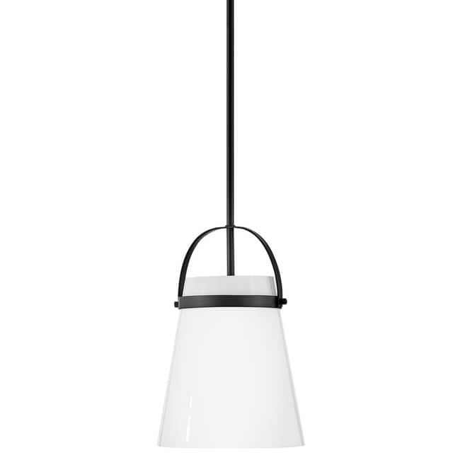 Lark 83057 Tori 1 Light 9" Wide Mini Pendant / Semi-Flush Ceiling - Black