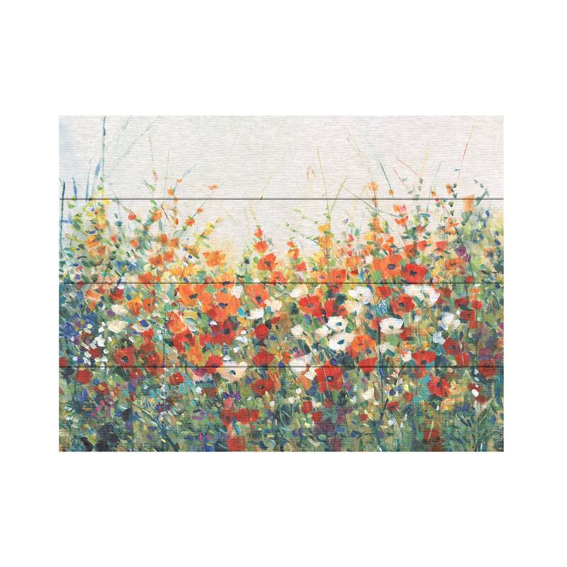 Tim OToole 'Garden in Bloom I' Wood Slat Art