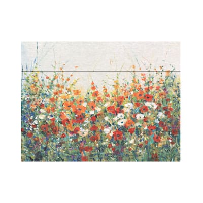 Tim OToole 'Garden in Bloom I' Wood Slat Art