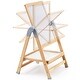 preview thumbnail 11 of 9, 2-in-1 Natural Wooden Double-Sided Wooden Magnetic Whiteboard Chalkboard Art Easel - 19.29”L x 17.12”W x 39.37”H