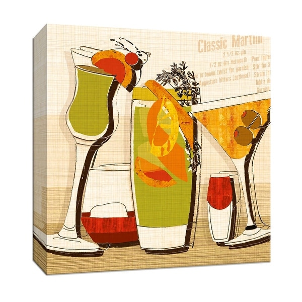 PTM Images 9-146829 PTM Canvas Collection 12" x 12" - "Martini" Giclee Liquor & Cocktails Art Print on Canvas