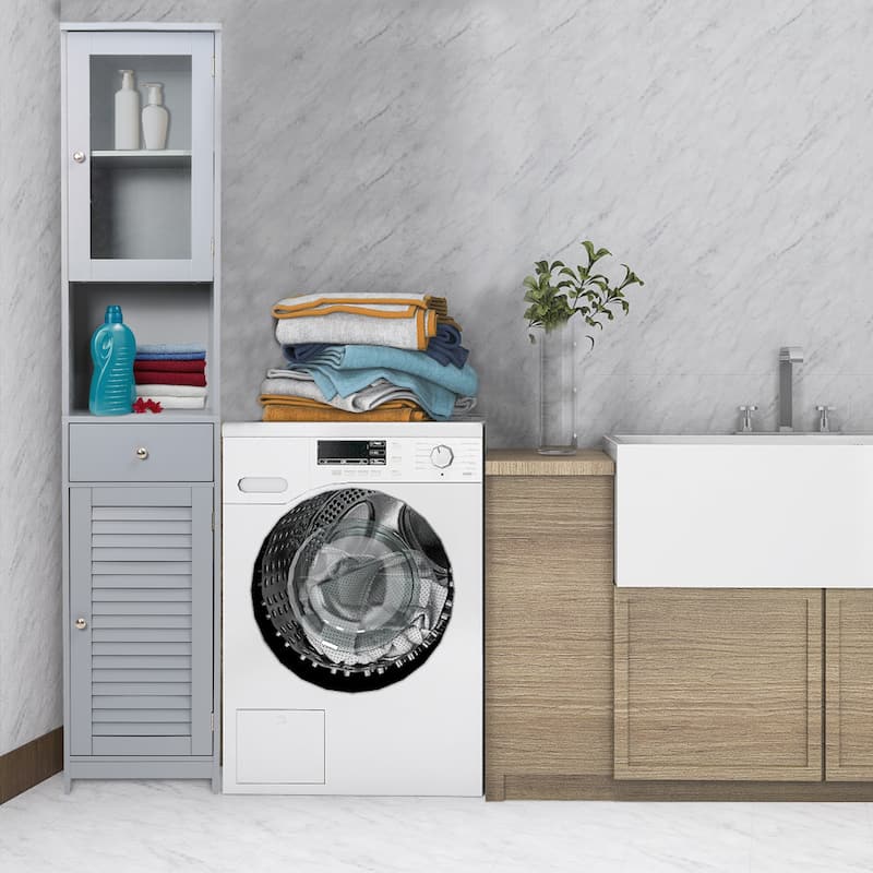 70.9" H Bathroom Storage Cabinet with 2 Doors & 1 Drawer,Freestanding Storage Tower