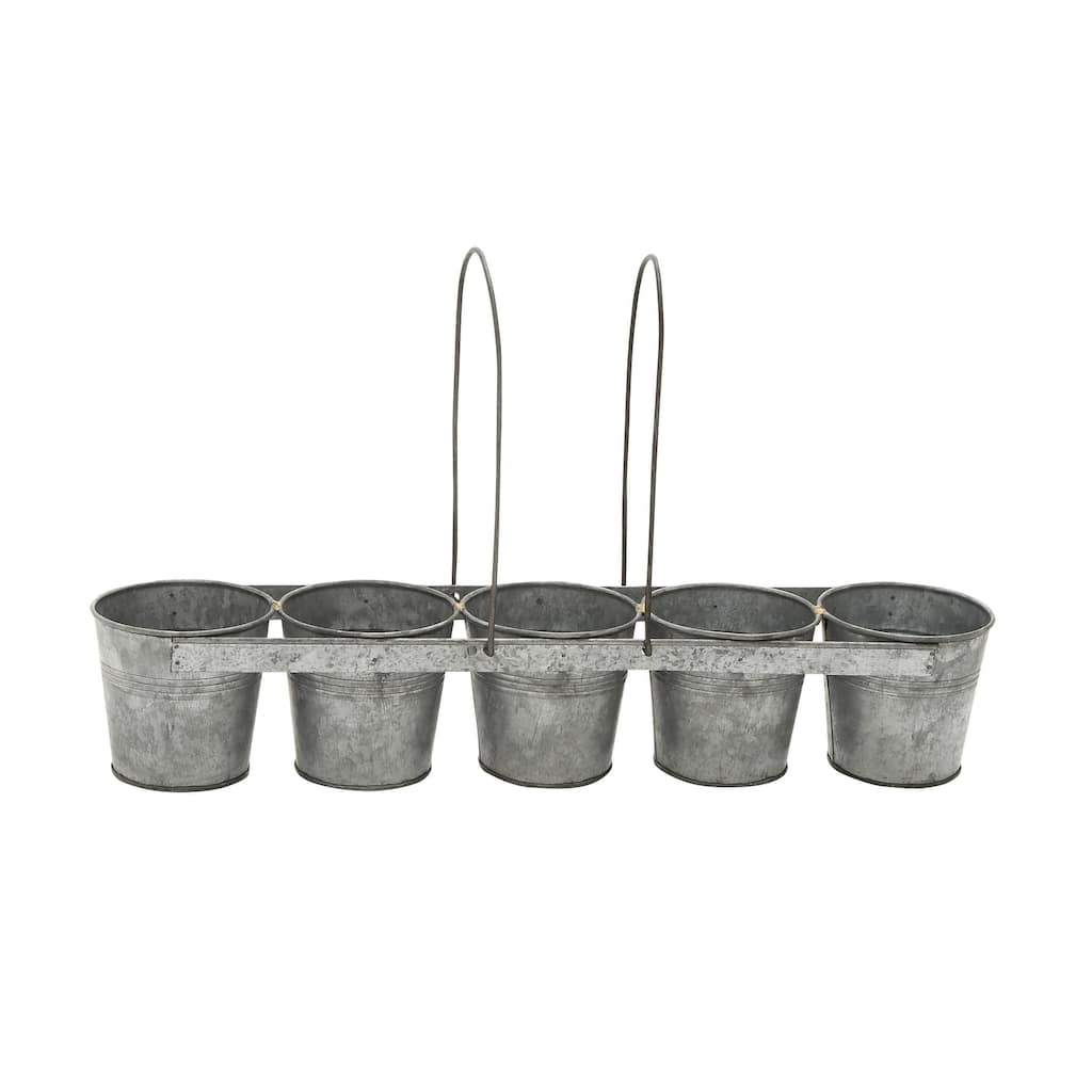 Metal Planter - Gray - Roche River Decor