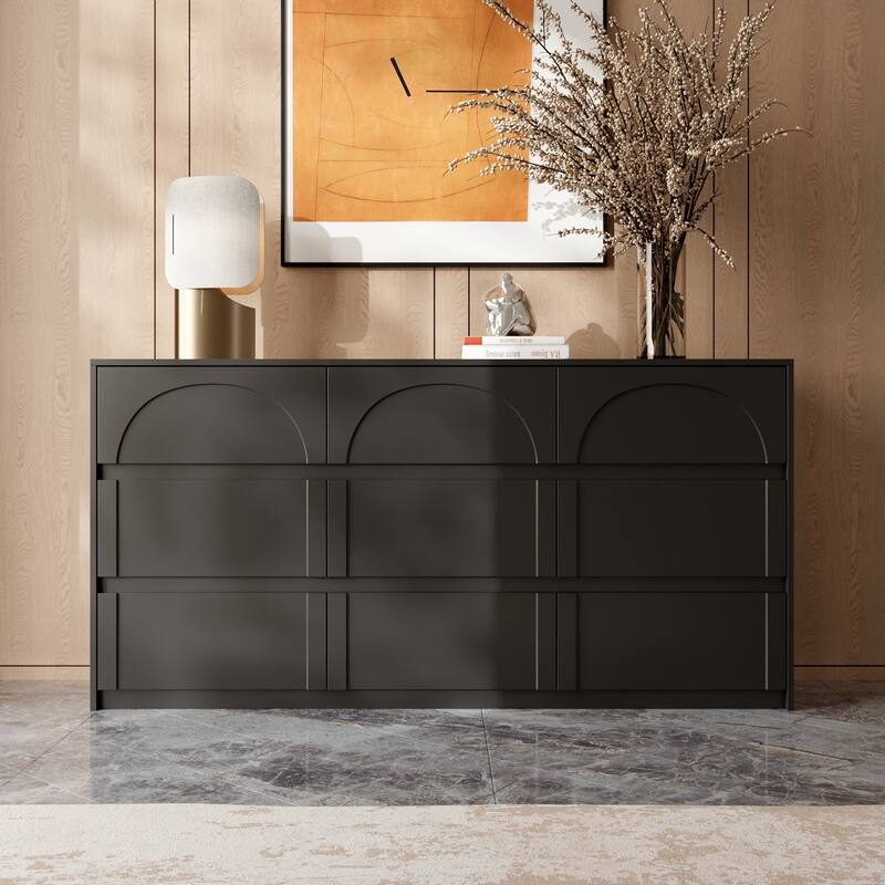 White 9-Drawer Nightstand with Modern Design and Safety Features