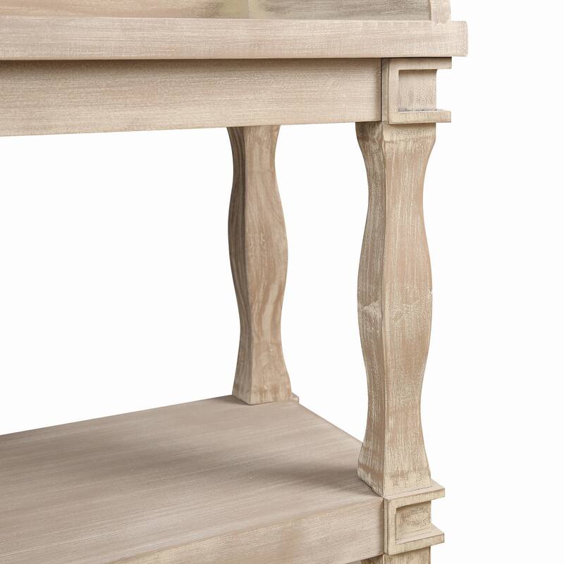 Console Table with 3-Tier Open Storage Spaces