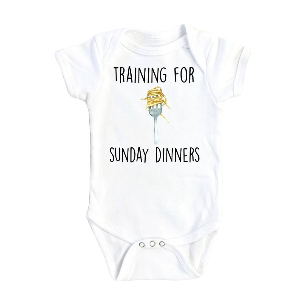 Pasta Italian Sunday - Baby Boy Girl Clothes Infant Bodysuit Funny Cute Newborn