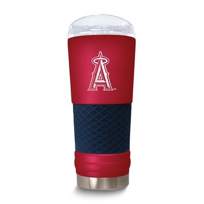 MLB Los Angeles Angels Stainless Steel Silicone Grip 24 Oz. Draft Tumbler with Lid