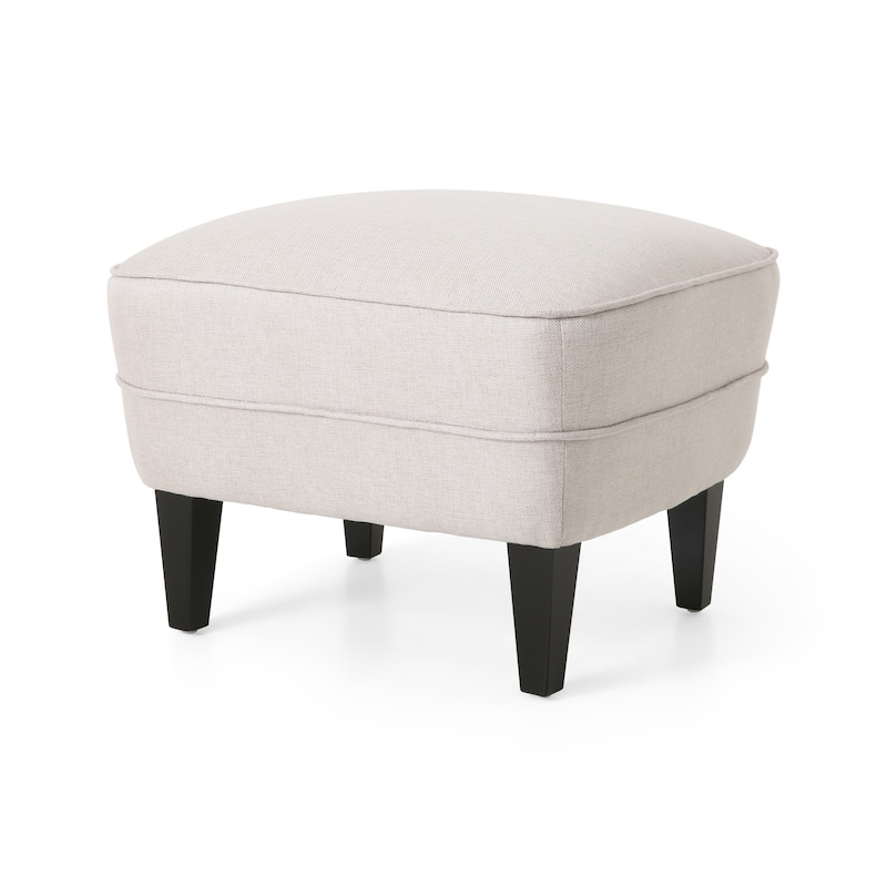 Correia Contemporary Tufted Fabric Club Chair and Ottoman Set by Christopher Knight Home