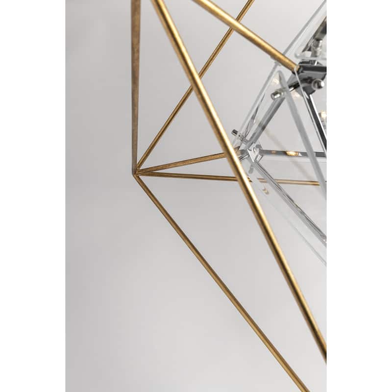 Epic 6-light Gold Leaf Pendant