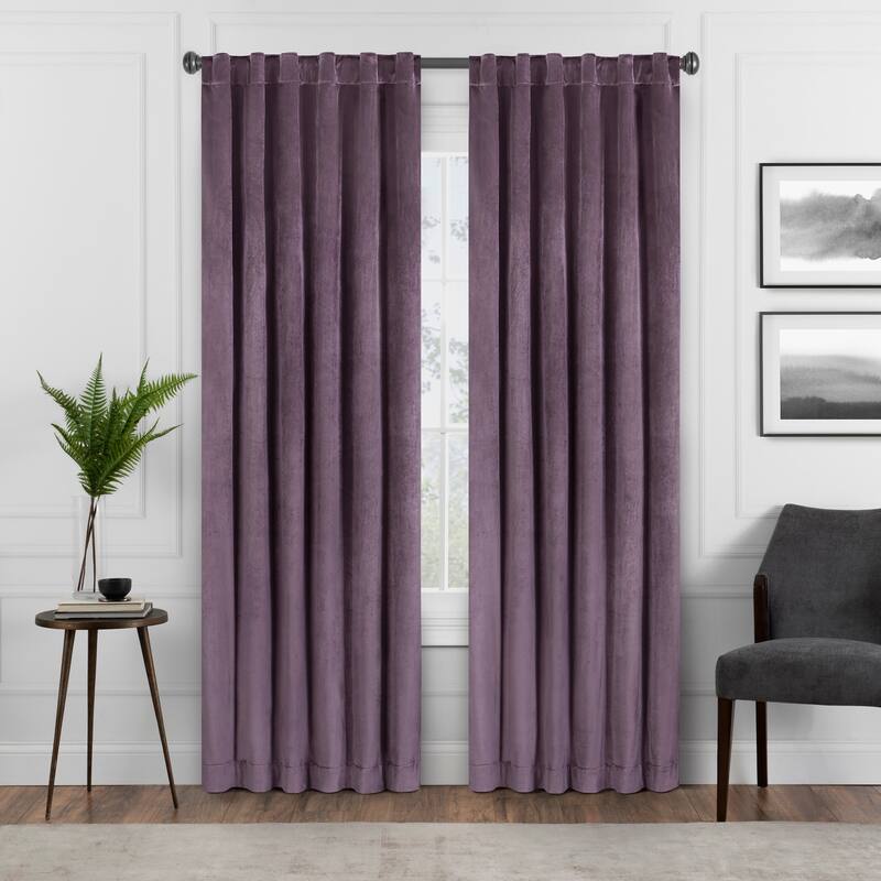Eclipse Harper Velvet Absolute Zero Blackout Window Panel - 95 Inches - Plum