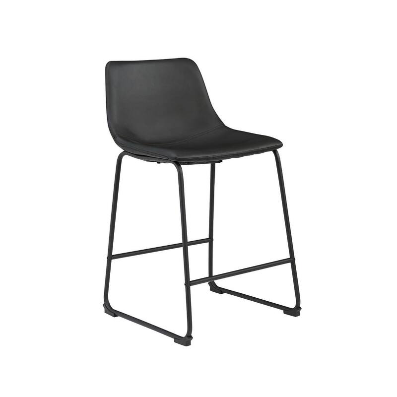 Signature Design by Ashley Centiar Black Bar Stool (Set of 2)