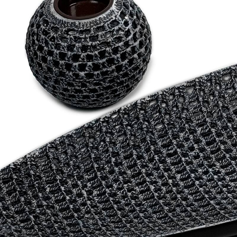 Black Woven Polyresin Candle Holders Set of Three with Tray Aria