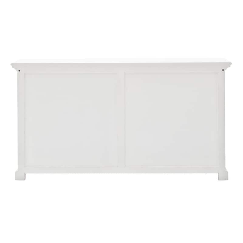 Modern Farmhouse White Buffet Server - 33.46" x 57.09" x 19.69"