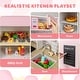 preview thumbnail 4 of 5, Kids Kitchen Set with Ice Maker, Range Hood, and Blackboard Features - 36" x 12" x 39"