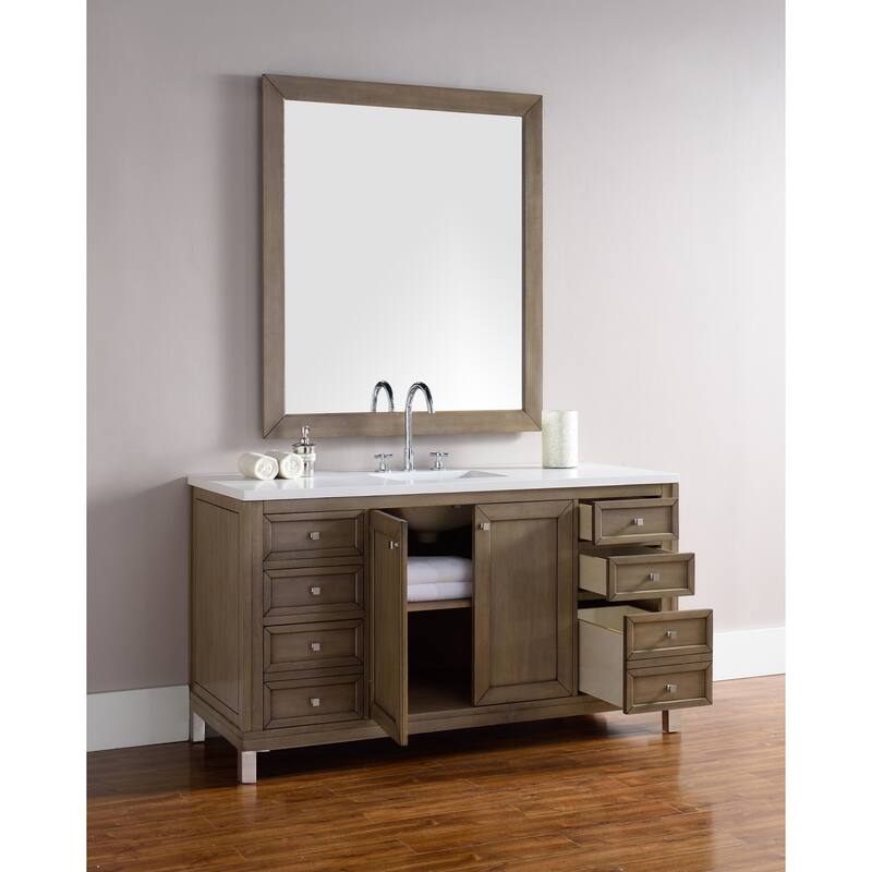 James Martin Vanities 305-V60S-3WZ Chicago 60" Single Basin Poplar