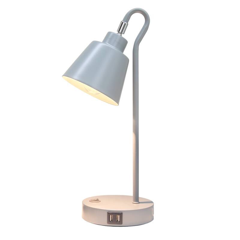 Looped Desk Lamp with Adjustable Shade - 16" - Gray