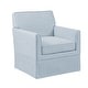 preview thumbnail 3 of 6, Slipcover Accent Armchair Light Blue