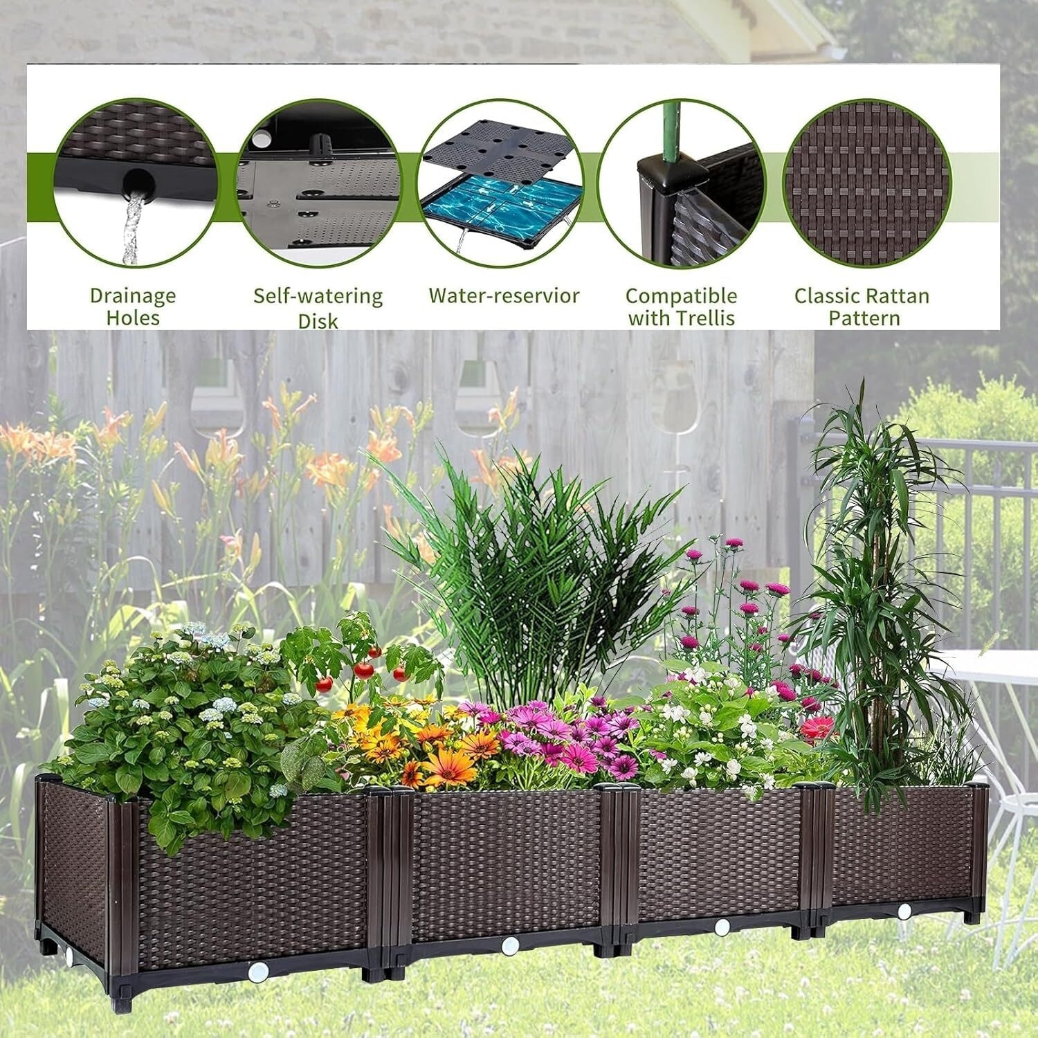 self watering system for indoor plants SmartiLiving Drip Irrigation Stakes - Extra Large Improved Drip Easy-Refill 4 Week Waterer System with Large Reservoir Bulbs main image 0
