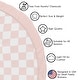 preview thumbnail 5 of 3, Sweet Jojo Designs Pink Gingham Checkered Plaid Girl Baby Tummy Time Playmat - Vintage Classic Checkerboard Geometric Minimalist
