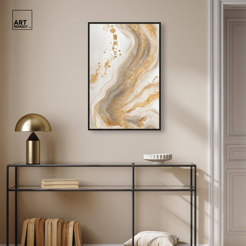 Gold Vein Canvas by Art Remedy