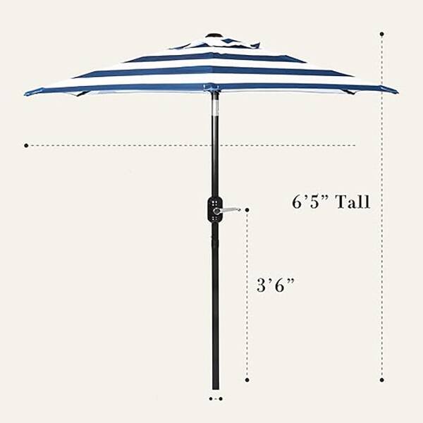 6ft height half patio umbrella Qidvol Rectangle Outdoor Half Umbrellas with Base for Balcony, Table, Garden, Deck, Porch, Rectangular Canopy 6ft/8ft, Adjustable (Color : Green, Size : Small) : Patio, Lawn 94.3 inches x 57.1 inches x 93 inches Size Qidvol Patio Half Umbrella Front