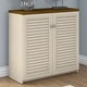 preview thumbnail 24 of 30, Fairview Storage Cabinet with Doors and Shelves by Bush Furniture - 31.73"L x 12.76"W x 30.71"H Antique White/Tea Maple