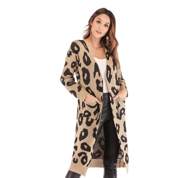 long leopard sweater