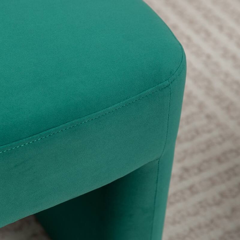 SEYNAR Modern Velvet Upholstered Armless Dining Chair Set of 2