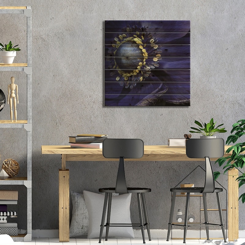 Anemonissimo! Print On Wood by Magda Indigo - Multi-Color