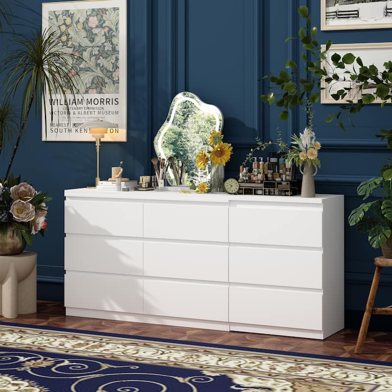 Makeup Table Chic Vanity Dresser Combo: Spacious Multi-Drawer Design
