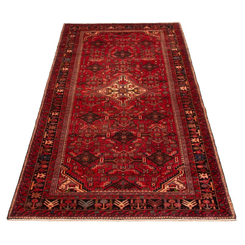 ECARPETGALLERY Hand-knotted Andelz Red Wool Rug - 4'8 x 9'7