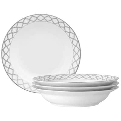 Eternal Palace Set of 4 Rim Dinner Bowls, 10", 25 oz.
