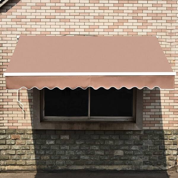 Gaixample Org Parasols Canopies Shade Garden Furniture Accessories Cocoarm Retractable Awning Manual Clamp Awning Hand Crank Telescopic Canopy Height Adjustable Window Canopy With Crank Handle For Outdoor Garden Patio Yellow White 3x1 2m