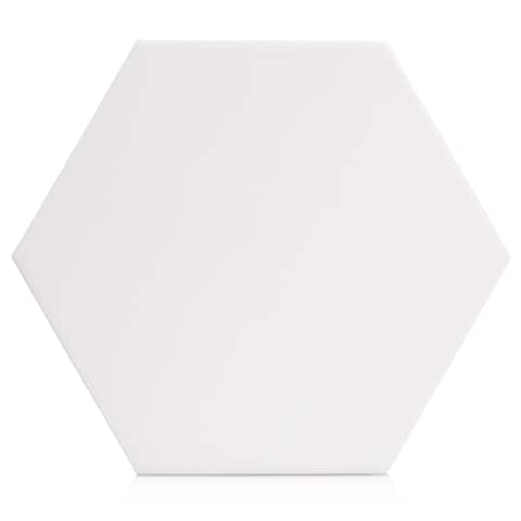 Industry Tile 7.8x9 Tribeca Hexagon White Porcelain Tile (9.04 Sq. ft./Box)