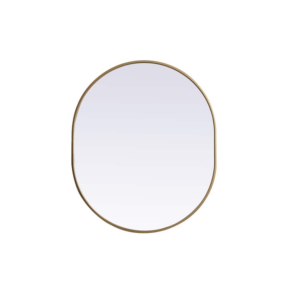 Indigo Home Metal Frame Oval Mirror 30x36 Inch
