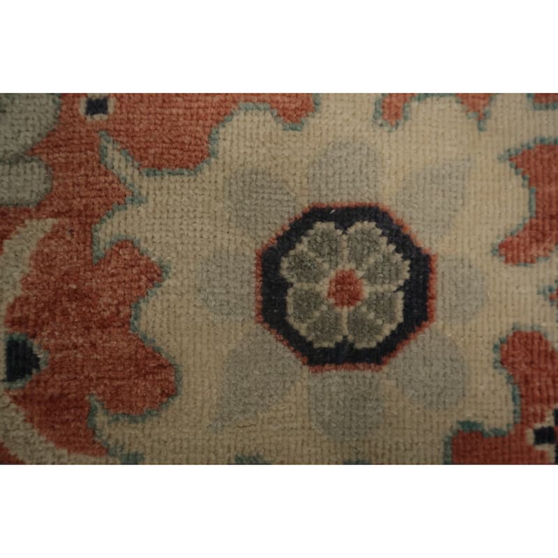 Hand Knotted Oriental 100% Wool Carpet Traditional Floral Beige & Ivories Ziegler Area Rug - 19' 2'' X 9' 7''