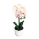 preview thumbnail 19 of 20, Artificial Phalaenopsis Orchid Flower Arrangement in White Pot 13in