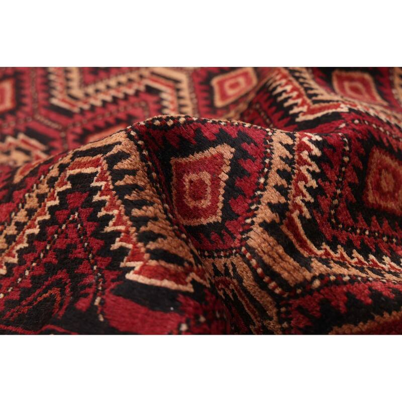 ECARPETGALLERY Hand-knotted Teimani Dark Red Wool Rug - 3'5 x 6'5