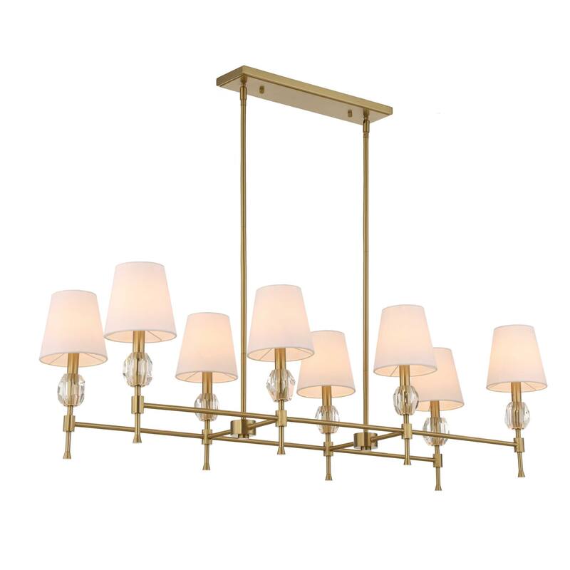 Uttermost Arques 8 Light Linear Chandelier - 48"W x 18.125"D x 14.5"H