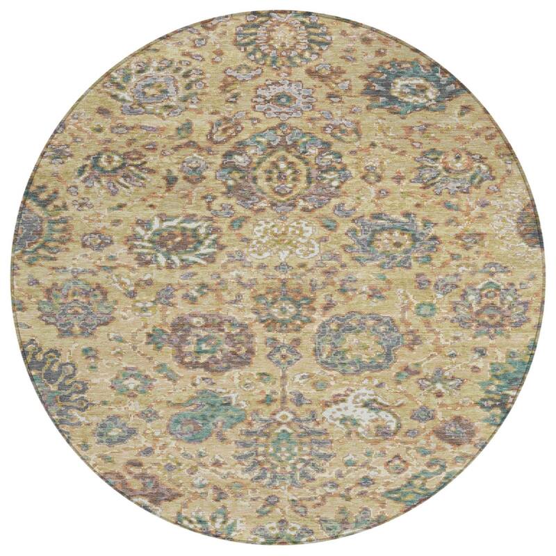 HomeRoots Floral Traditional Rectangle Outdoor Rug